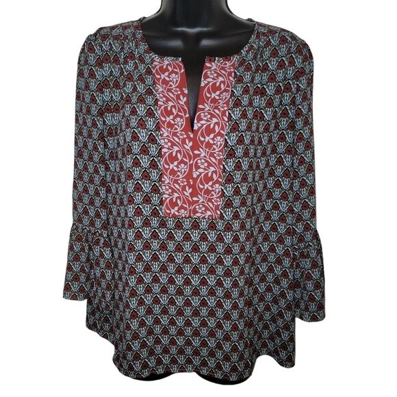 Loft bell sleeve bohemian peasant top size Medium - Picture 1 of 6